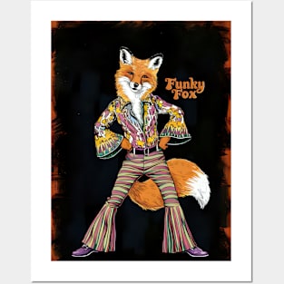 Cool retro dancing disco fox Posters and Art